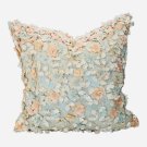 Blossom Garden Pillow – 3D Floral Appliqué (18” x 18”, Cover & Insert)