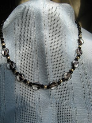 Necklace -- Black & Clear