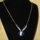 Necklace Blue foil glass