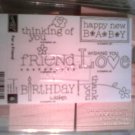For a Friend  rubber stamp set