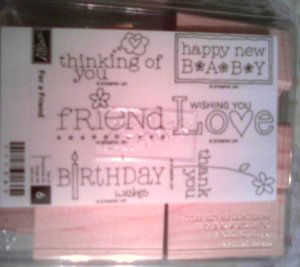 For a Friend  rubber stamp set