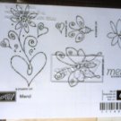 Merci rubber stamp set