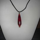 Red glass drop Necklace