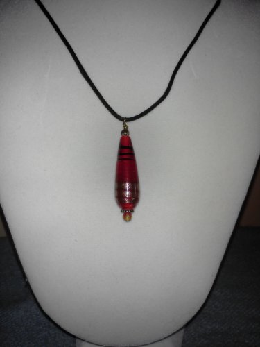 Red glass drop Necklace