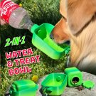 Two in one dog food holder and water
