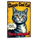 American Shorthair Tin Sign - Classic Cool Cat Vintage Cat Metal Poster (8x12 Inches) PCM01-02
