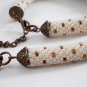 Jewelery set: beaded Necklace & Bracelet, Color Pearl-Brown, Handmade