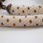 Jewelery set: beaded Necklace & Bracelet, Color Pearl-Brown, Handmade