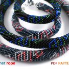Bead Crochet Rope patterns «ZIG-ZAG» Necklace & Bracelet. PDF file
