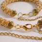 Jewelery set: beaded rope necklace & bracelet, checkered pattern, crochet