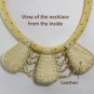 Beaded necklace-rope, dotted pattern,color pearl-gold-brown,beaded jewelry,Handmade
