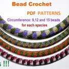Bead Crochet Rope patterns «Jujube» Necklace and Bracelet. PDF file