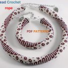 Bead Crochet Rope patterns "Heavenly Lights" Necklace & Bracelet. PDF file