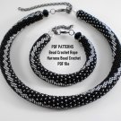 Bead Crochet Rope patterns "Rivers of stars" Necklace and Bracelet. PDF file