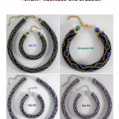 Bead Crochet Rope patterns "Chain" Necklace & Bracelet, 8 kinds. PDF file