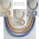 Bead Crochet Rope patterns «Lace mood» Necklace & Bracelet, 3 types. PDF file