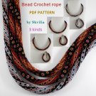 Bead Crochet Rope patterns Necklace-Bracelet,Geometric patterns 3 types.PDF file