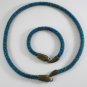 Jewelery Snake Set:beaded Necklace & Bracelet,Serpent Ouroboros jewelry,Handmade