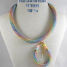 Bead Crochet Rope patterns «Victory» Necklace and Bracelet. PDF file