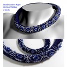 Bead Crochet Rope patterns «Roberta» Necklace and Bracelet. PDF file