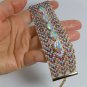 Multi-colored bracelet of Czech beads and rhinestones, Handmade, Gift for her