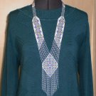 Handmade beaded Sautoir-Gerdan-Necklace with fringe in ethnic style, boho style