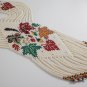 Handmade beaded Sautoir-Gerdan-Necklace with fringe in ethnic style, boho style