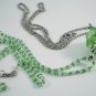 Turquoise or Green Pendants,sparkling beads,2 chains,gift for mother-daughter-wife
