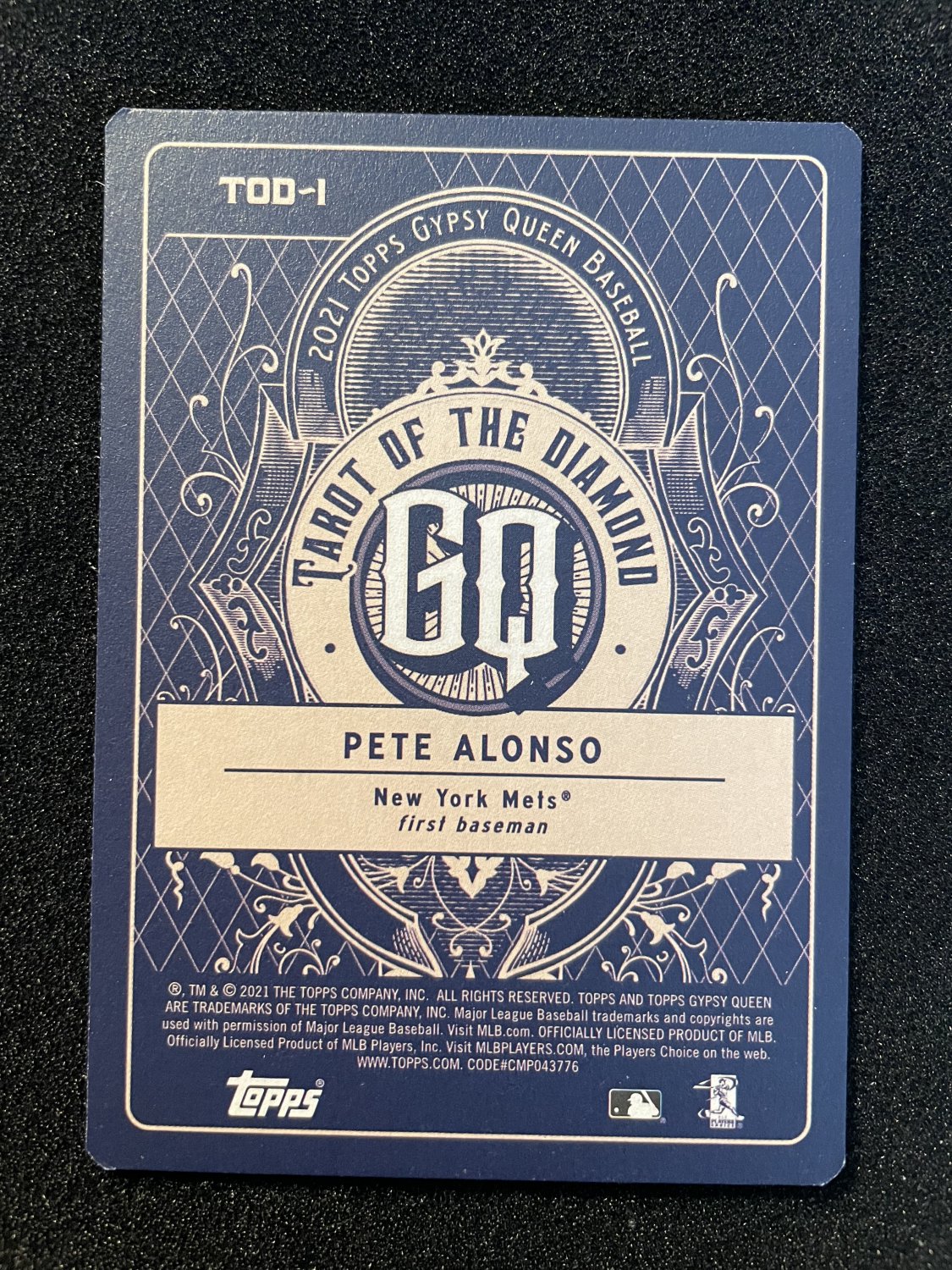 2021 Gypsy Queen Tarot of the Diamond Pete Alonso #TOD-1 - New York Mets