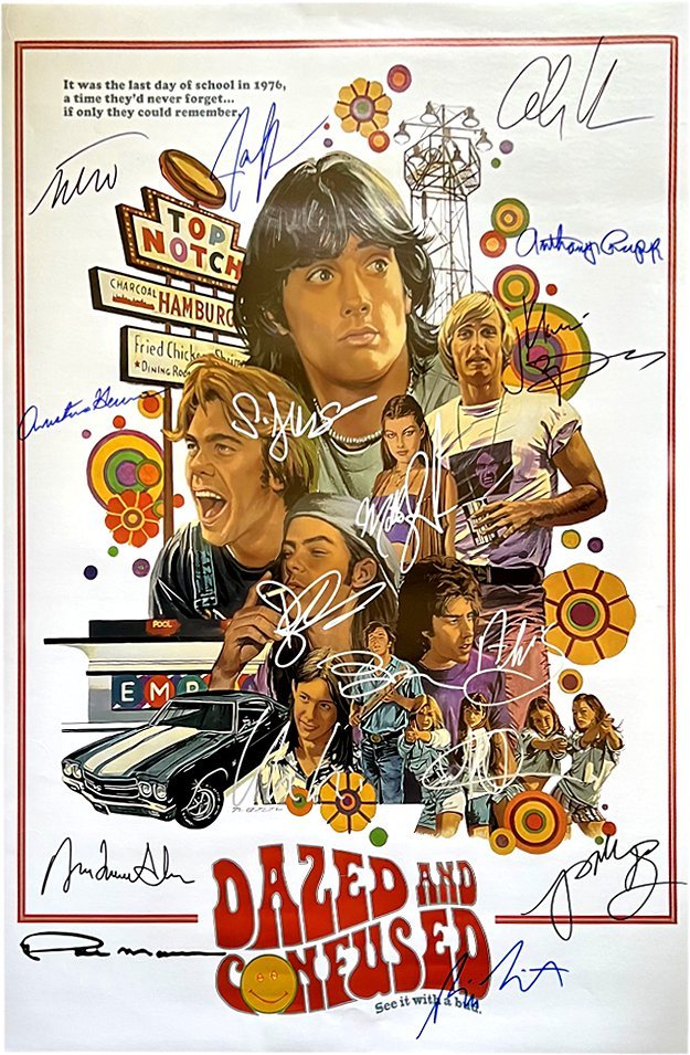Signed DAZED AND CONFUSED Movie Poster by 16 members of the Cast