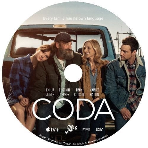 CODA DVD 2021 APPLE TV MOVIE - REGION FREE - Emilia Jones, Marlee Matlin film