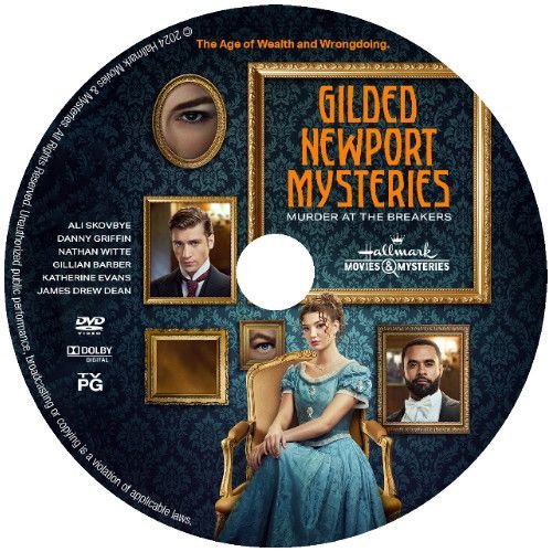 GILDED NEWPORT MYSTERIES& MURDER AT THE BREAKERS DVD HALLMARK MOVIE 2024 film