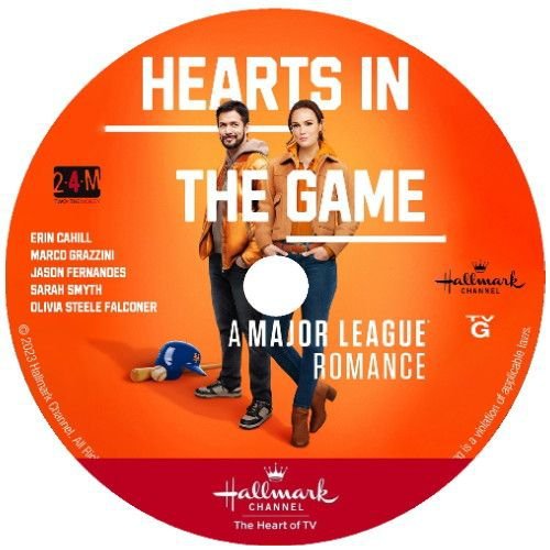 HEARTS IN THE GAME DVD HALLMARK MOVIE 2023 - Erin Cahill film