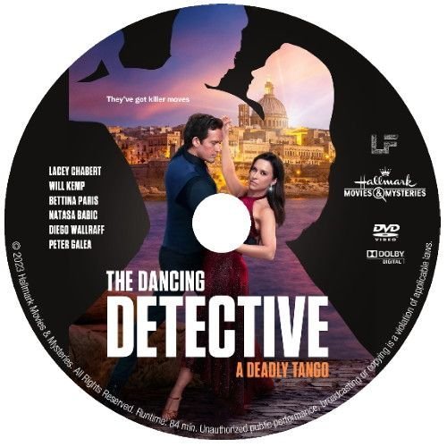 THE DANCING DETECTIVE& A DEADLY TANGO DVD HALLMARK MOVIE 2023 Lacey Chabert film