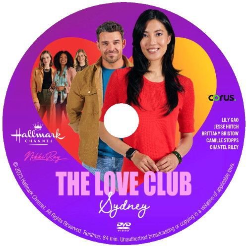 THE LOVE CLUB& SYDNEY'S JOURNEY DVD HALLMARK MOVIE 2023 Jesse Hutch film