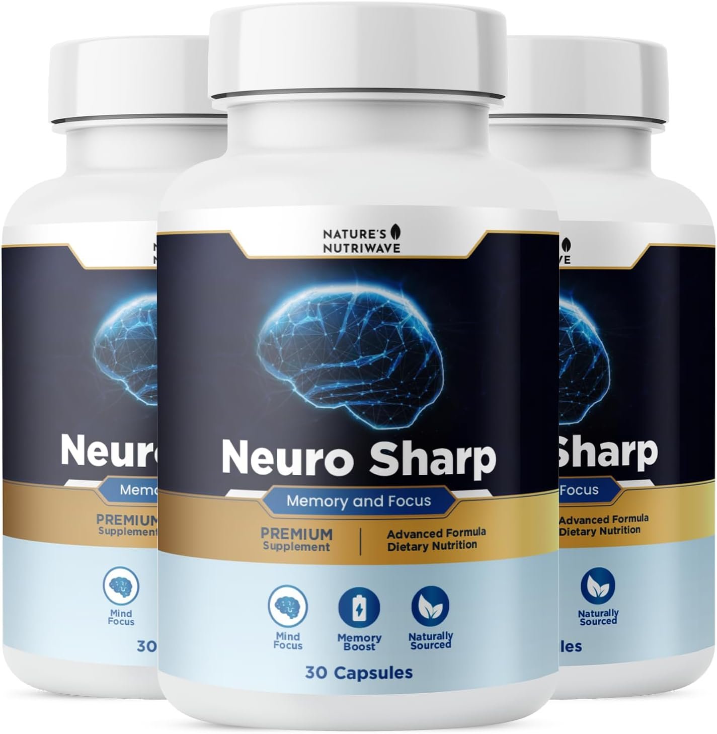 Neuro Sharp â Natural Formula with Bacopa Monnieri, Ginkgo Biloba & Huperzine-A