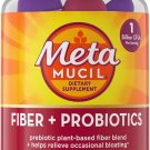 Metamucil Fiber Gummies for Adults with Probiotics for Bloating Relief, No Sugar Added Strawberry