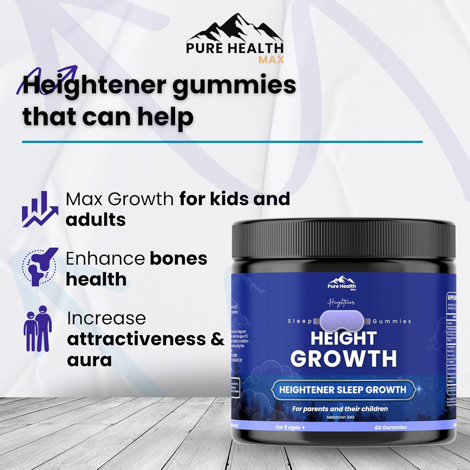Heightener Height Growth Sleep Gummies - Vitamins to Grow Taller for ...