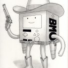 ADVENTURE TIME 3 - BMO THE GUNSLINGER ORIGINAL ART - SEAN PATTY - COMICS CARTOON HUMOR COWBOY