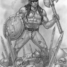 CONAN THE BARBARIAN ORIGINAL ART - SEAN PATTY - FRAZETTA BARBARIAN WARRIOR FANTASY