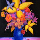 SEAN PATTY ORIGINAL CONTEMPORARY ART COMMISSION (30"x 40" IN) - FLOWERS ABSTRACT FIGURATIVE EROTICA
