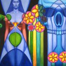 SEAN PATTY ORIGINAL HUGE MODERN ART PAINTING COMMISSION (5x7.5 FT) - ABSTRACT FIGURATIVE SURREALISM