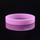 Silicone Rubber Sports Bracelet Wrist Band Fashion Simple Bangle Gift Pink