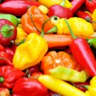 Hot Pepper Seeds Mix 50 Seeds Jalapeno Habanero Cayenne Anaheim Cherry Santa Fe Fresh For Garden