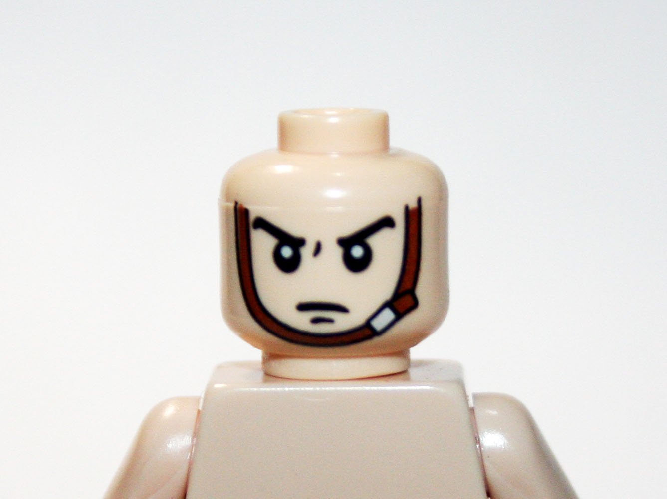 Minifigure Head With Helmet Straps Stern Head Diy Fast Ship