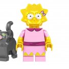 Minifigure Lisa With Cat The Simpsons Cartoon Fast Ship