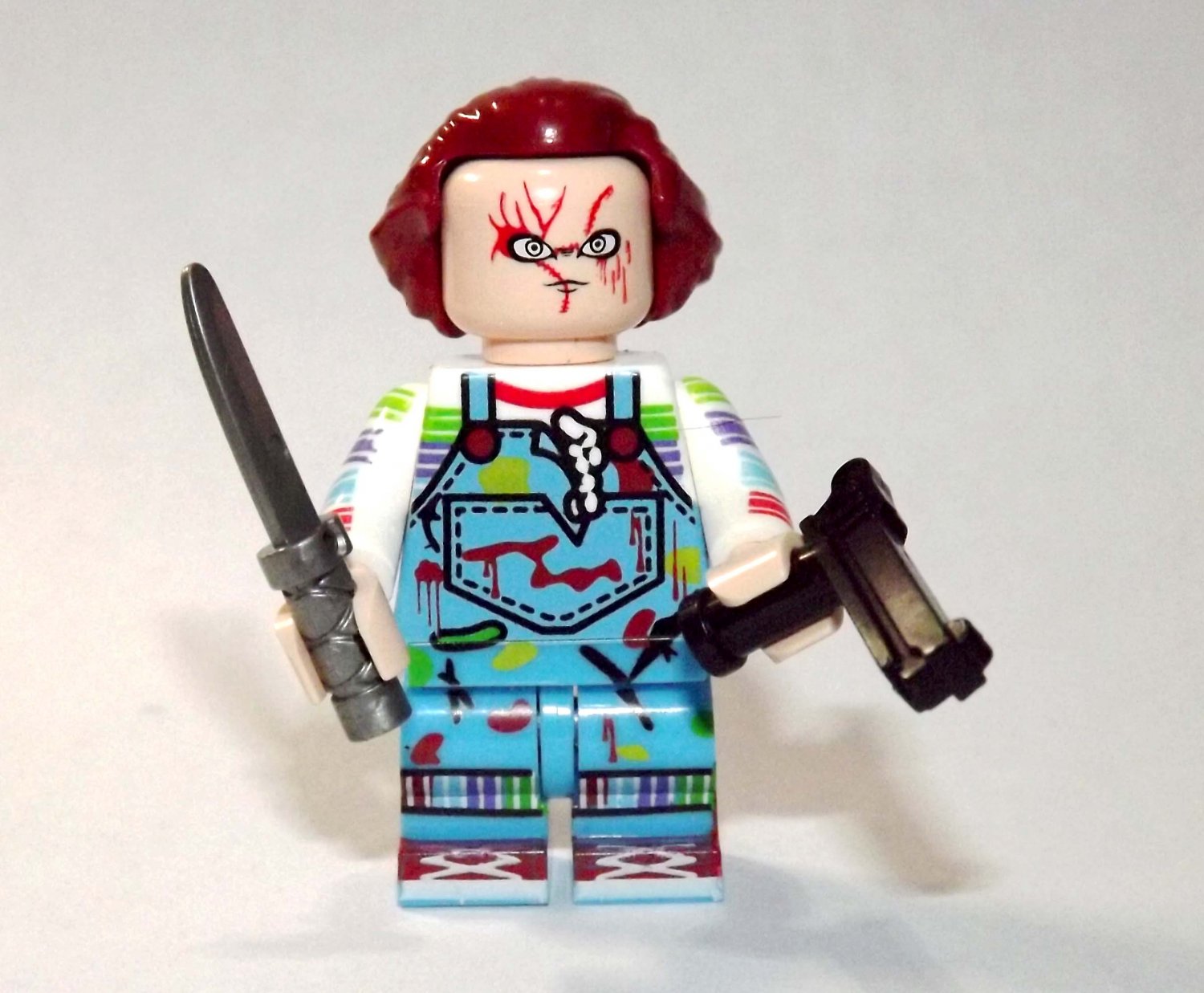 Minifigure Chucky V2 Child'S Play Horror Movie Halloween Fast Ship