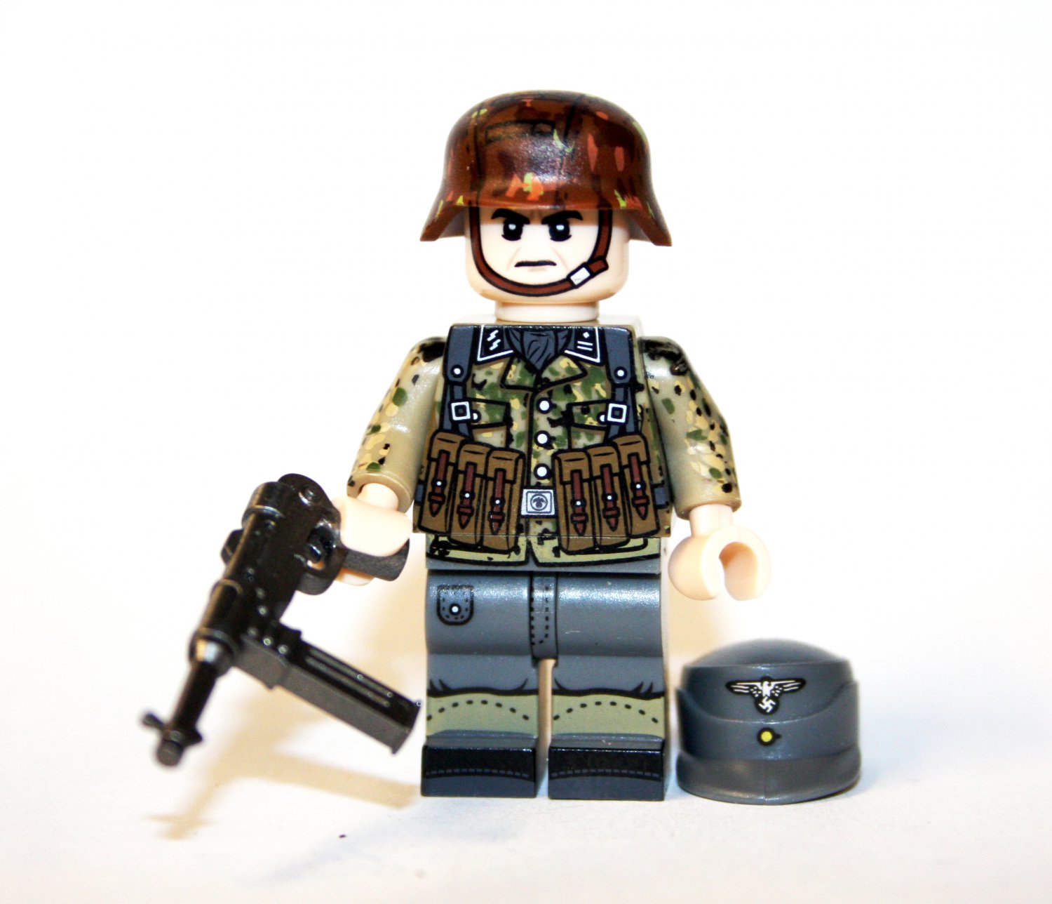 Minifigure Waffen Ss Pea Dot Camo Ww2 Army Mp40 Fast Ship