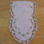 Fancy Vintage  Madeira  Cutwork Doily ~ 6.5  x 11"