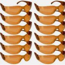 12 Pack Colored Safety Glasses, Scratch Resistant, For Adult & Youth, ANSI Z87.1 Brown 12 Pack Colored Safety Glasses, Scratch Resistant, For Adult & Youth, ANSI Z87.1 Brown